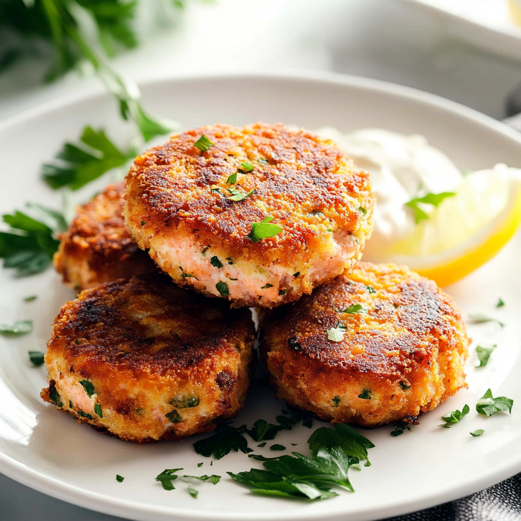 Salmon Croquettes on a Platter