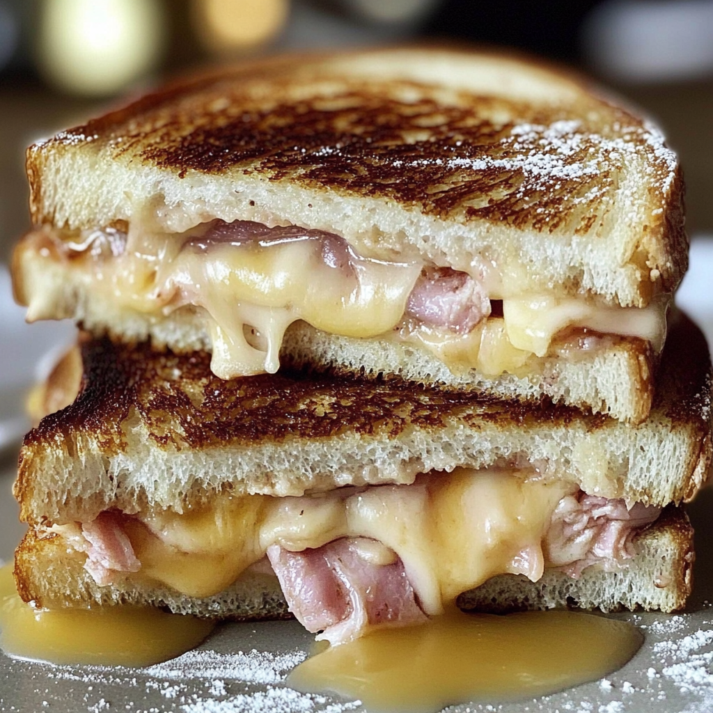 Recipe preparation for Monte Cristo Sandwich