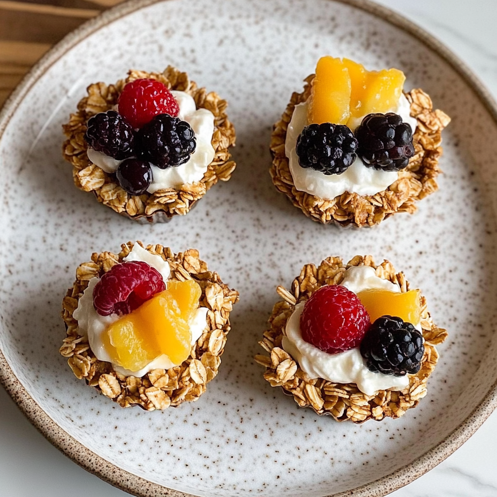 Recipe preparation for Breakfast Granola Cups