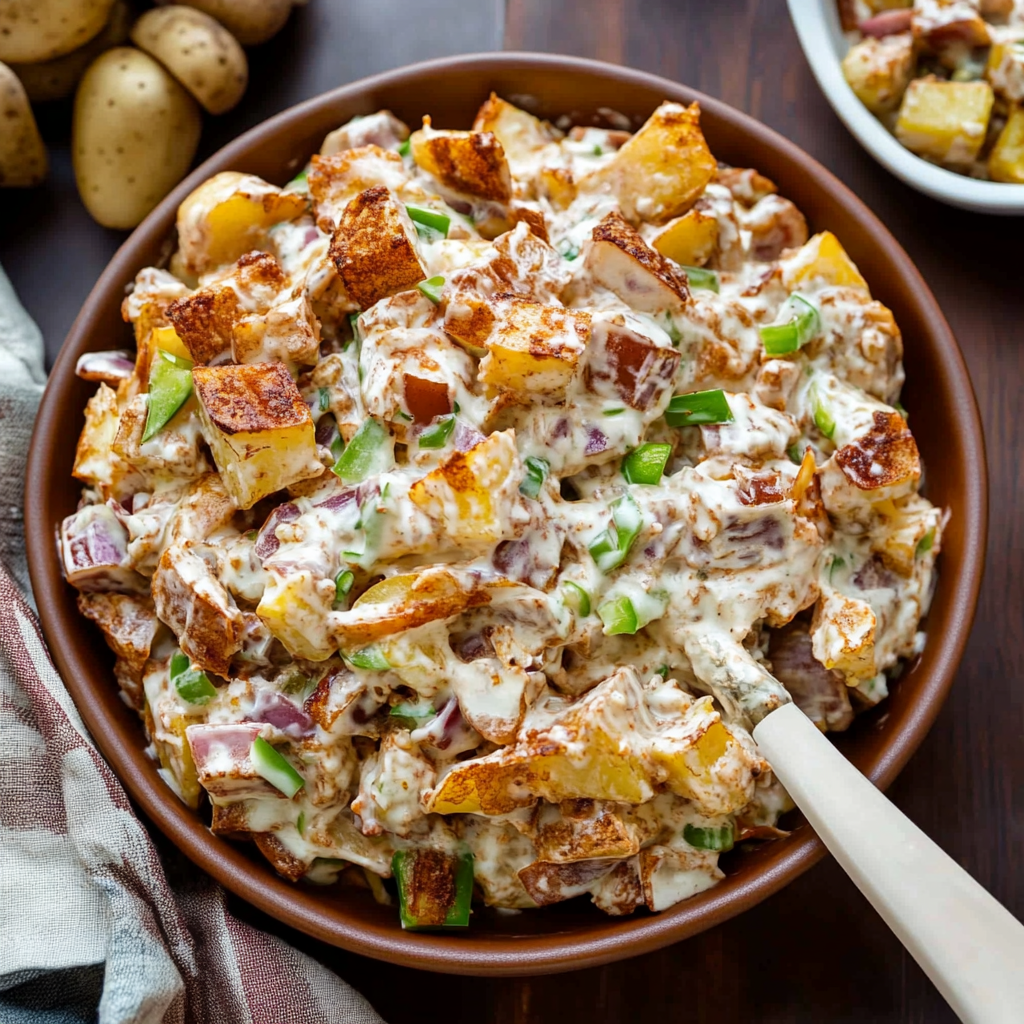 Recipe preparation for Jalapeño Popper Roasted Potato Salad