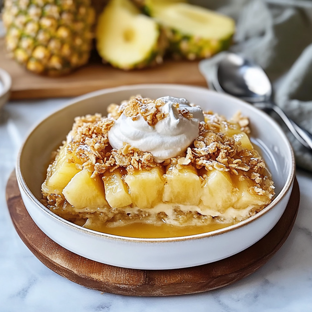 Recipe preparation for Pineapple Crisp