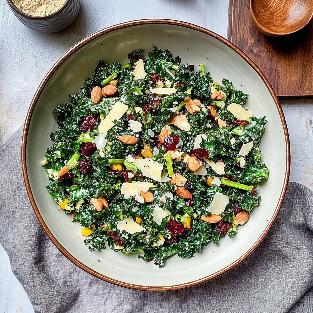 Recipe preparation for Kale Salad