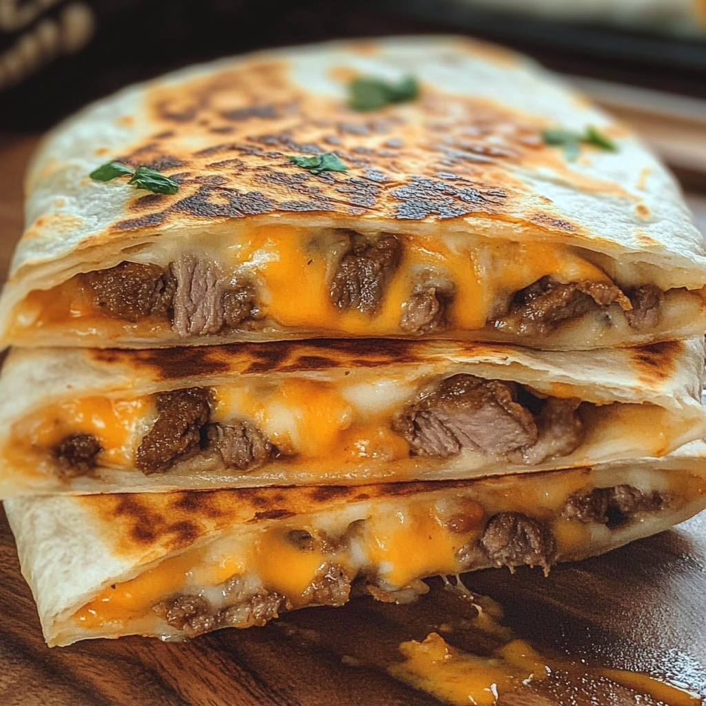 Recipe preparation for Taco Bell Steak Quesadilla