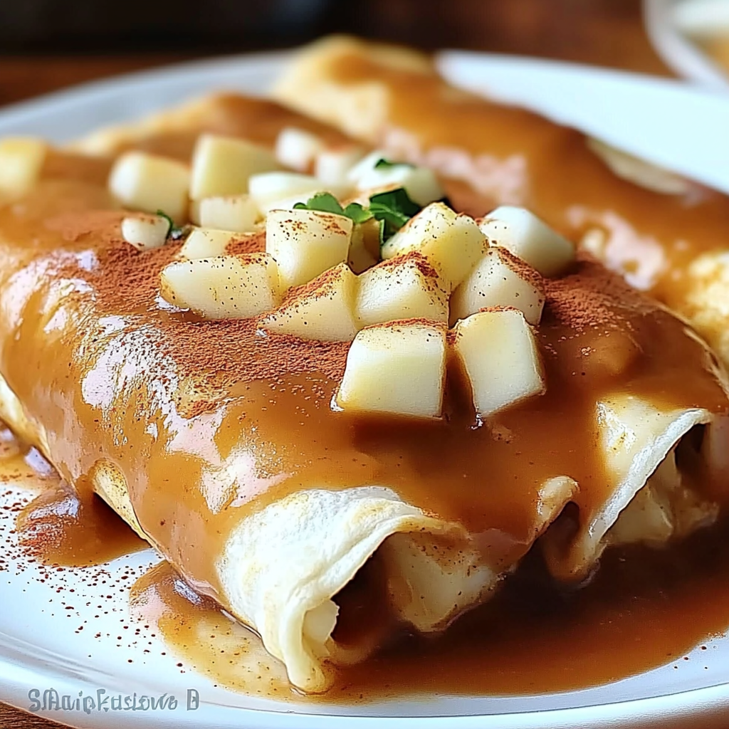 Recipe preparation for Apple Enchiladas