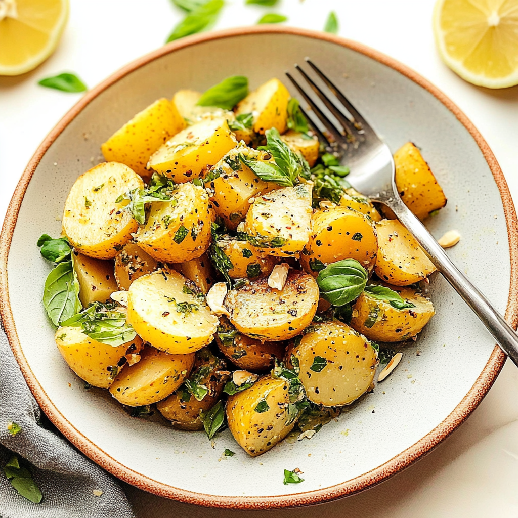 Recipe preparation for Lemon Herb Potato Salad