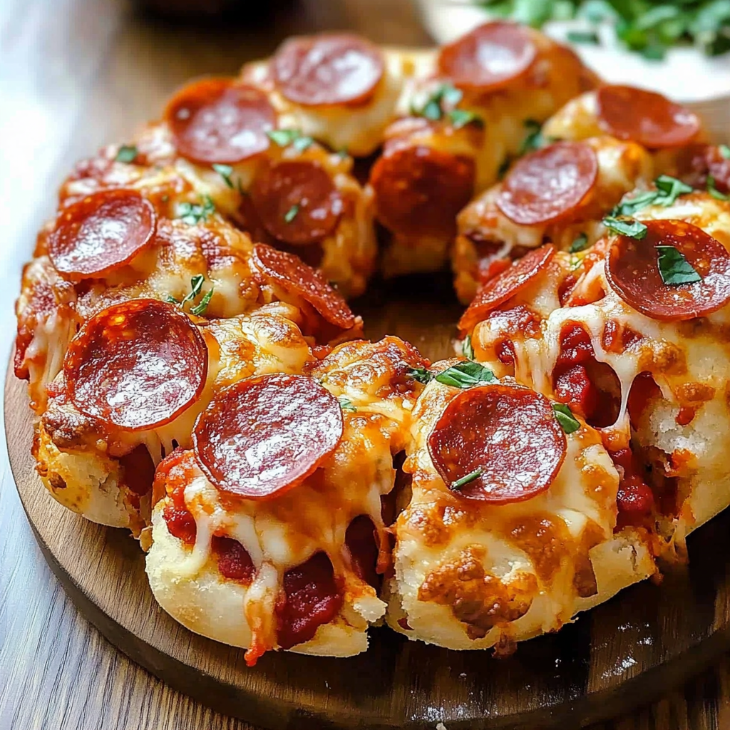 Recipe preparation for Pizza Monkey Bread Pepperoni