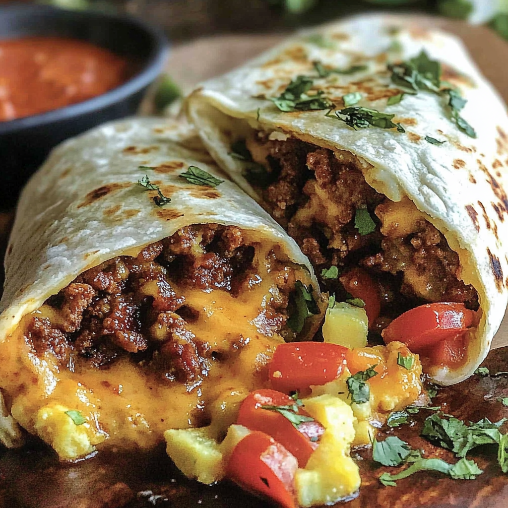 Recipe preparation for Chorizo Breakfast Burrito