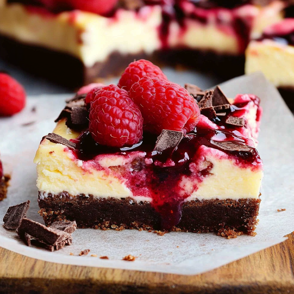 Recipe preparation for Raspberry Cheesecake Brownies