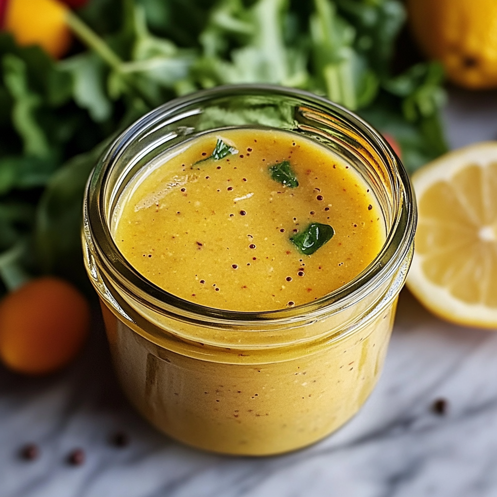 Recipe preparation for Honey Lemon Vinaigrette Salad Dressing