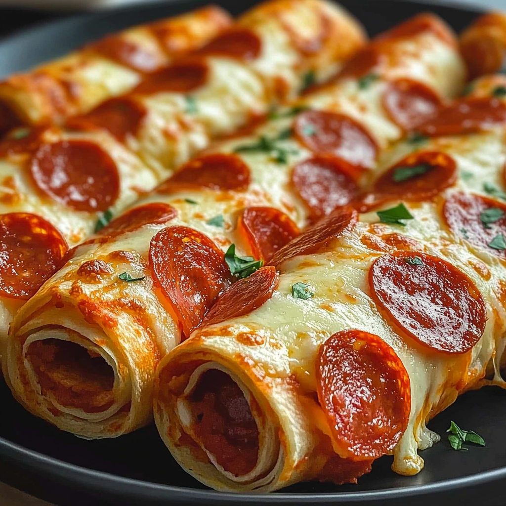 Recipe preparation for Cheesy Pepperoni Pizza Roll-Ups with Low-Carb Tortillas