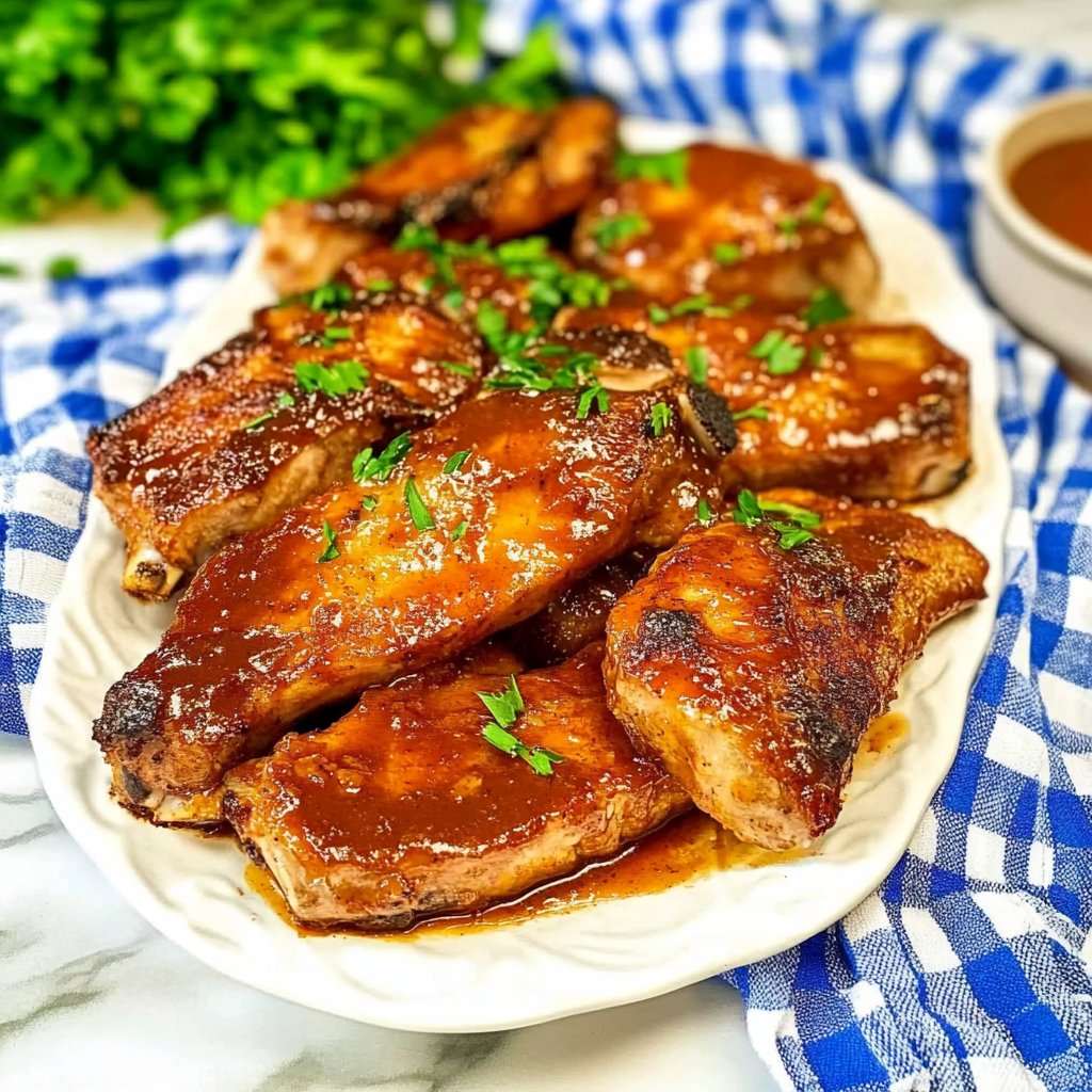 Recipe preparation for Air Fryer Country Style Boneless Pork Ribs