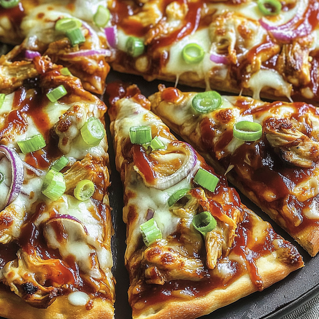 Recipe preparation for BBQ Chicken Pizza