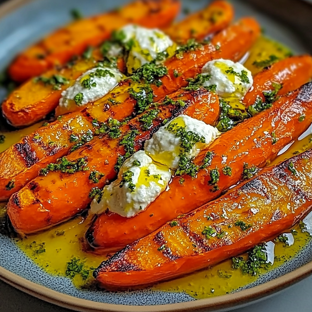 Recipe preparation for Roasted Carrots with Whipped Ricotta