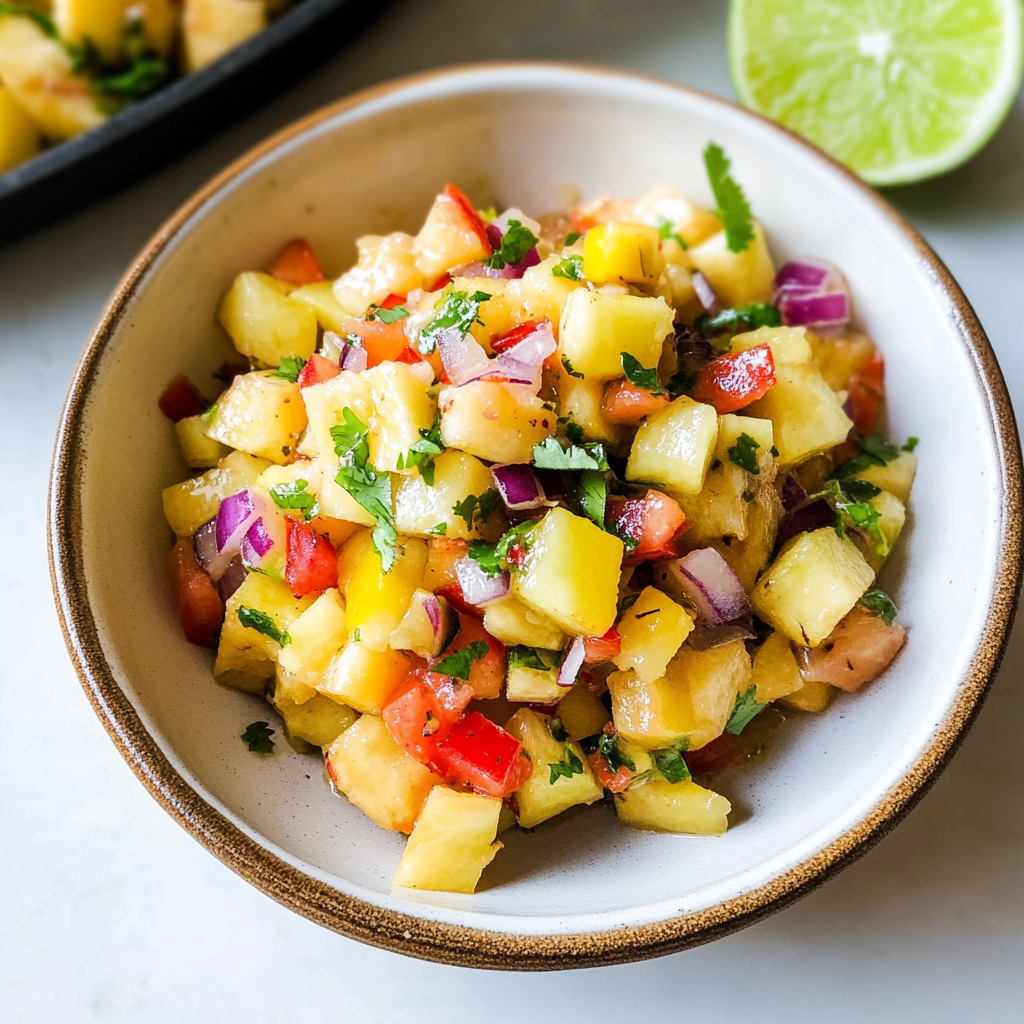 Recipe preparation for Pineapple Salsa