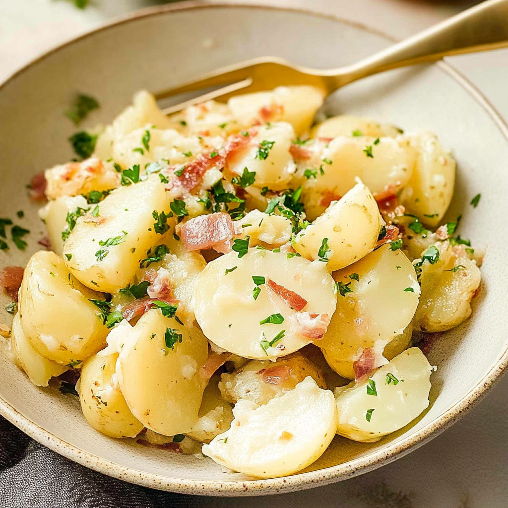 Recipe preparation for German Potato Salad