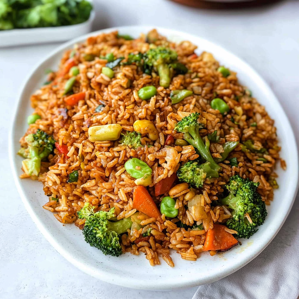Recipe preparation for Vegetable Fried Rice
