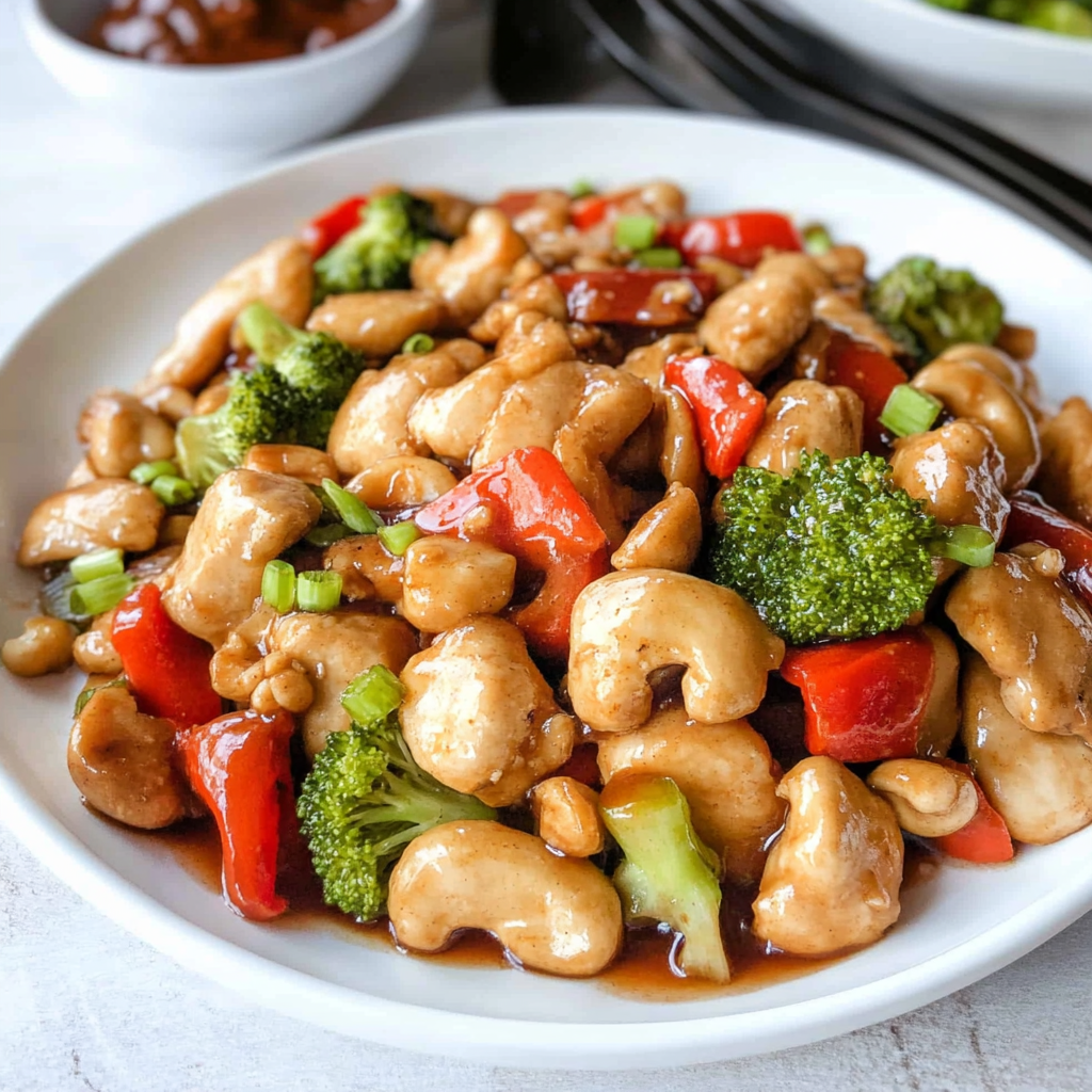 Recipe preparation for Cashew Chicken