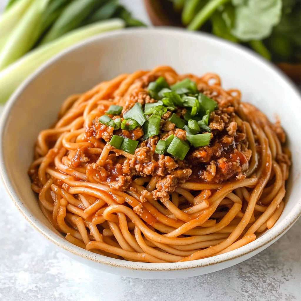 Recipe preparation for Dan Dan Noodles