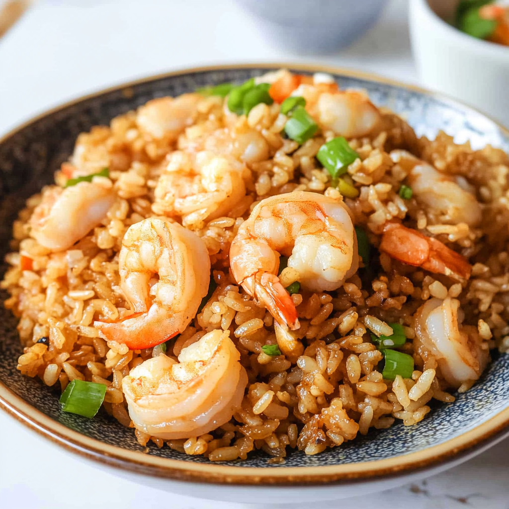 Recipe preparation for Shrimp Fried Rice