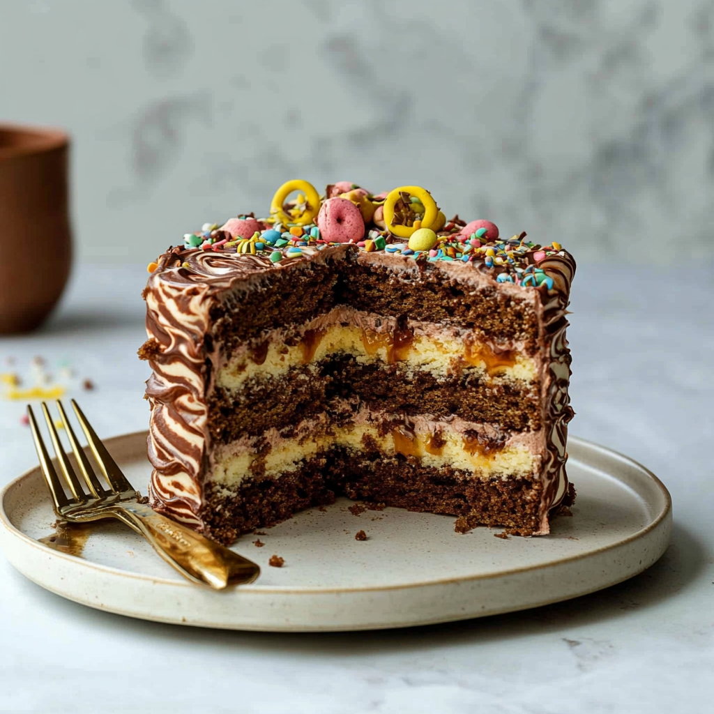 Recipe preparation for Zebra Cake