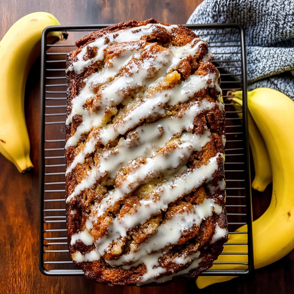 Recipe preparation for Cinnamon Swirl Banana Bread