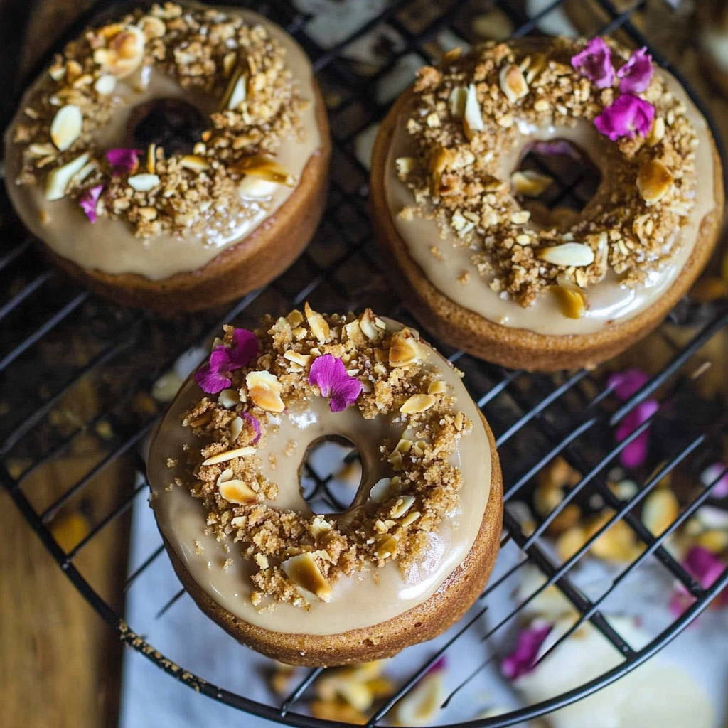 Recipe preparation for Baked banana bread almond donuts