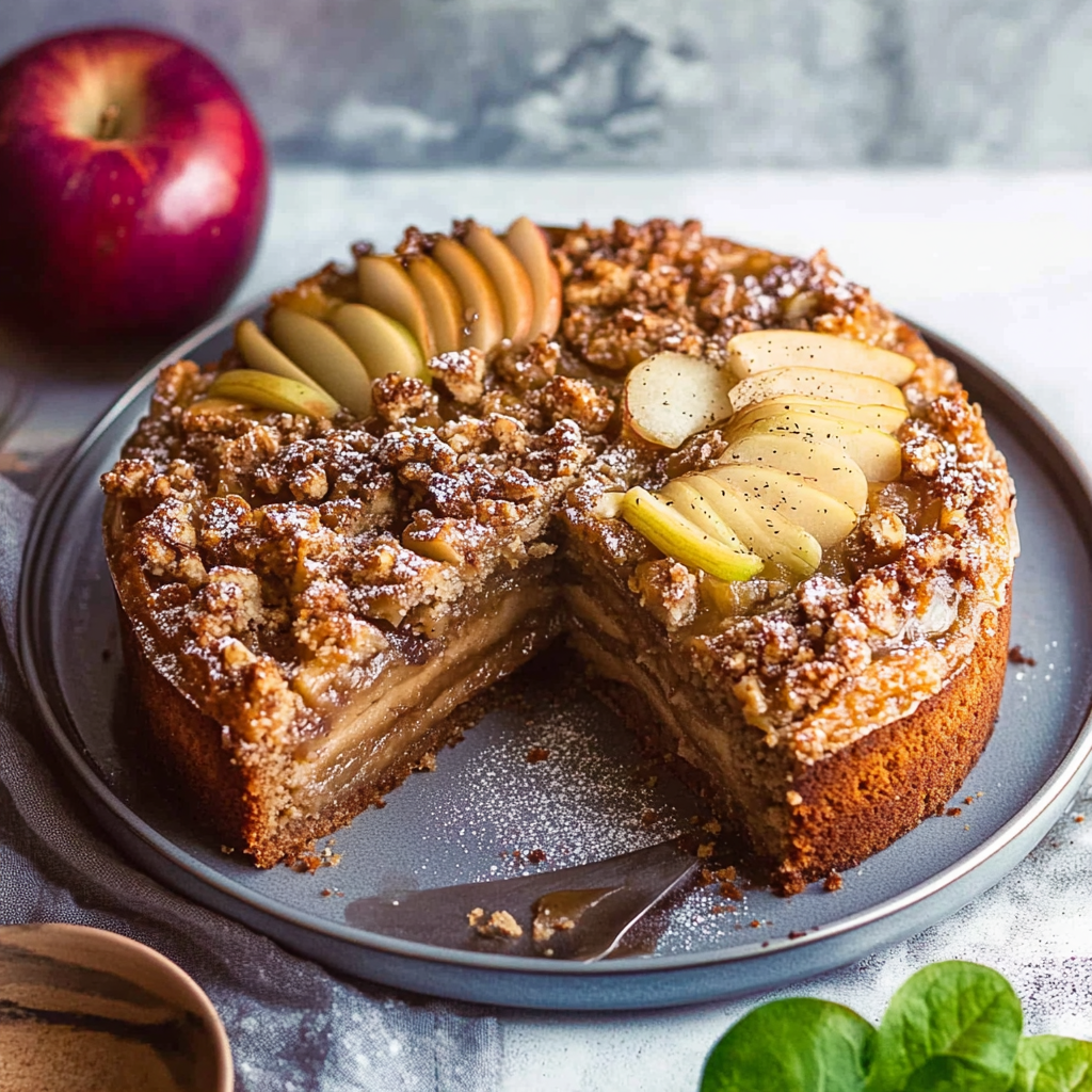 Recipe preparation for Vegan Apple Cake