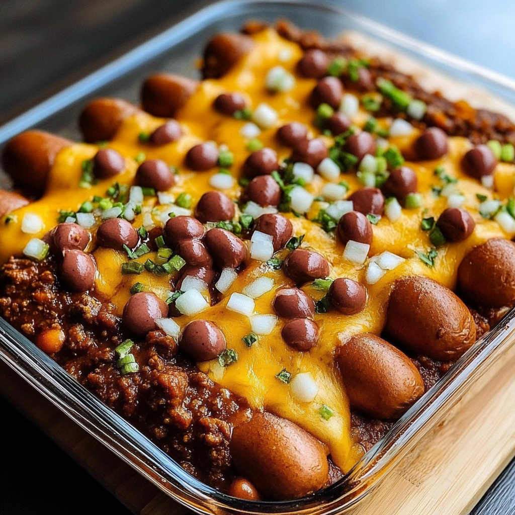 Recipe preparation for Loaded Classic Chili Cheese Dog