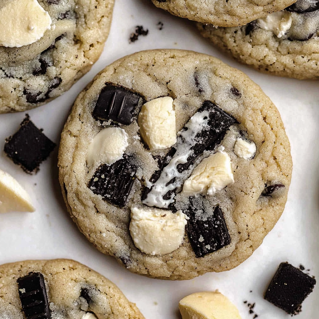 Recipe preparation for cookies and cream cookies