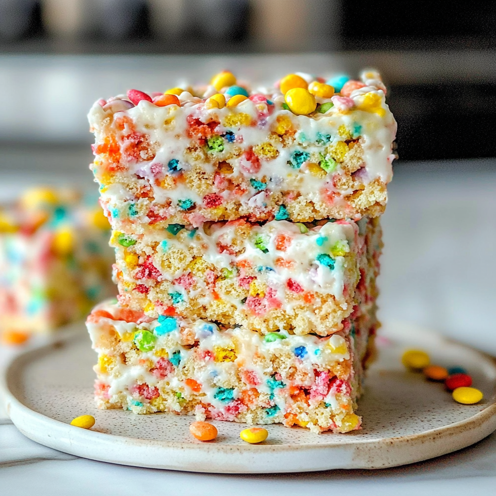 Recipe preparation for fruity pebbles rice crispy treats