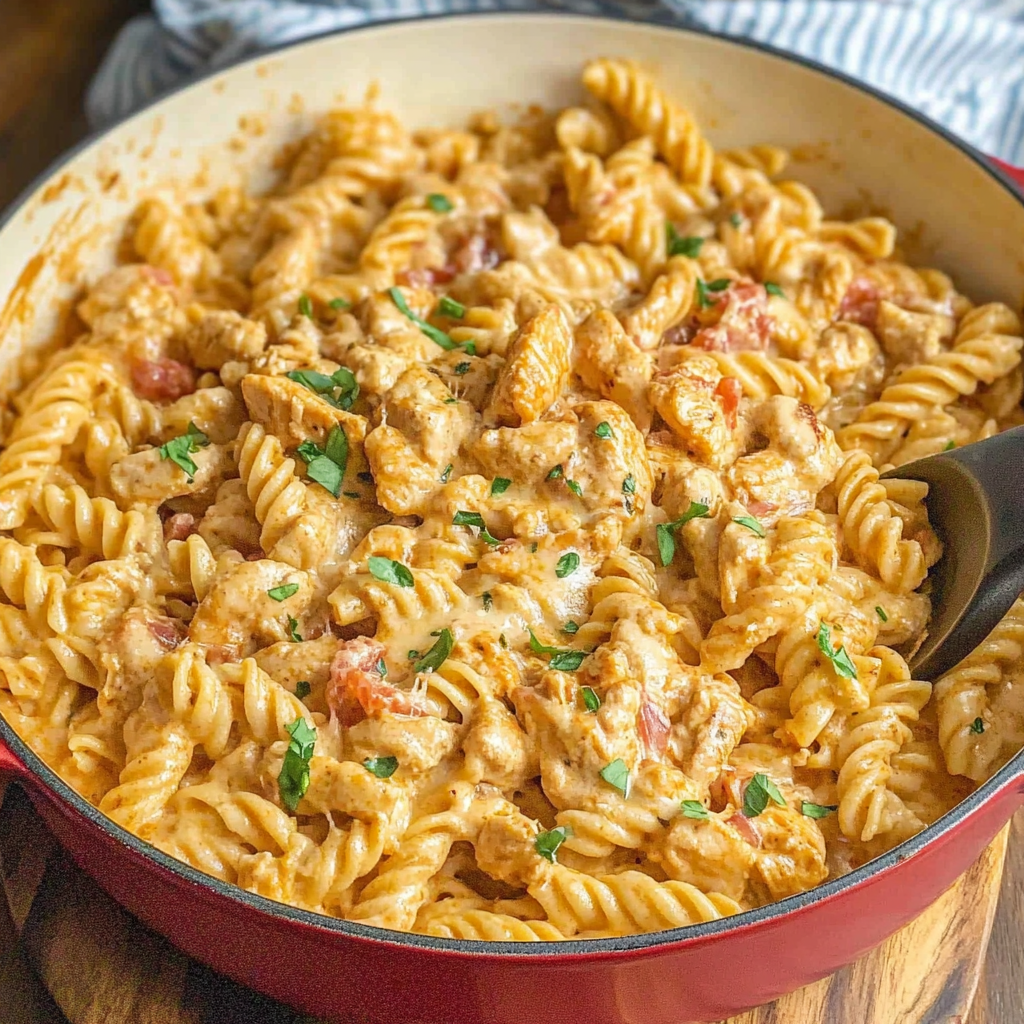 Recipe preparation for Buffalo Chicken Pasta Bowl
