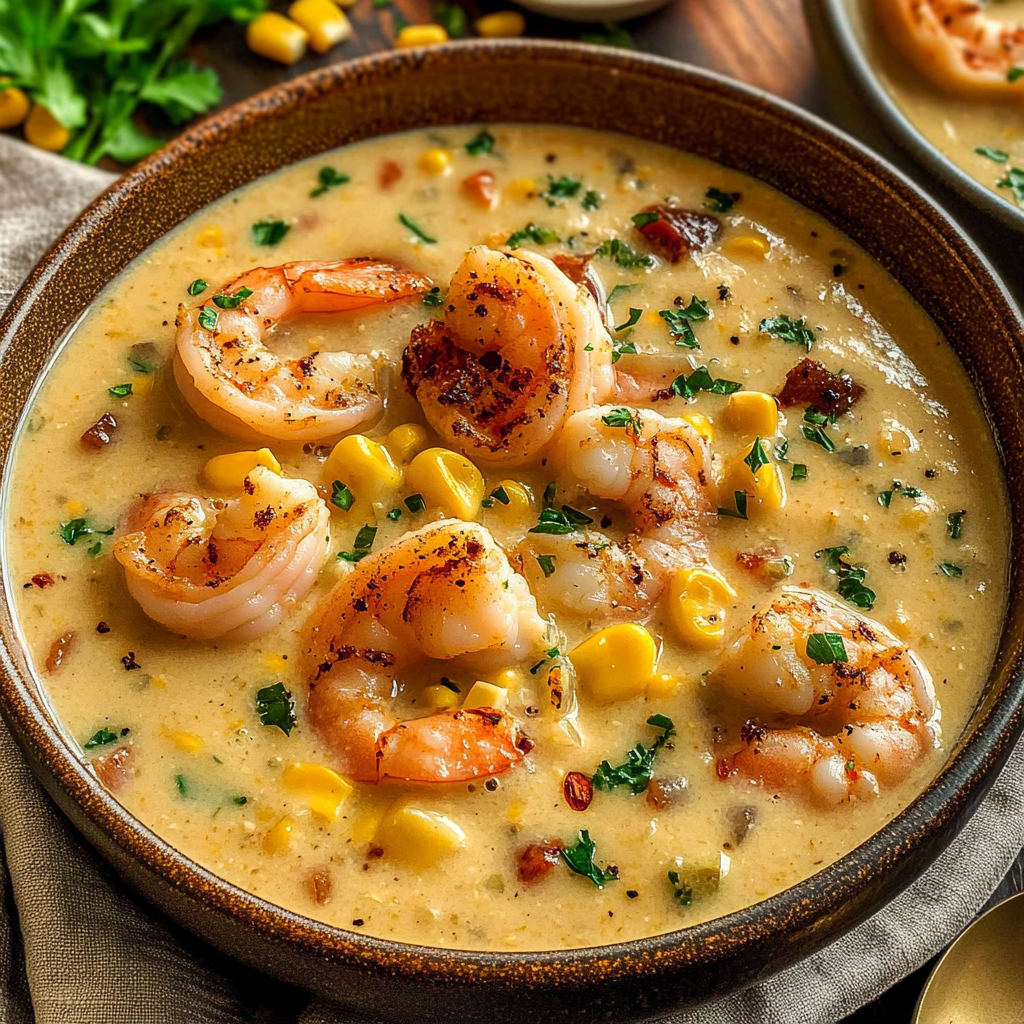 Recipe preparation for Shrimp and Corn Bisque