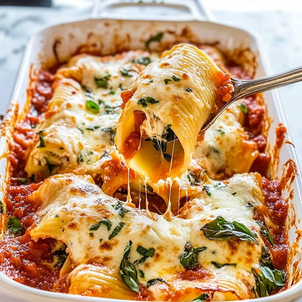 Recipe preparation for stuffed pasta shells