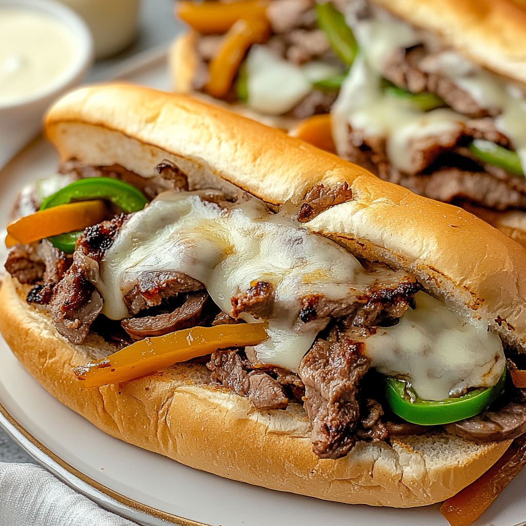 Recipe preparation for Classic Philly Cheesesteak