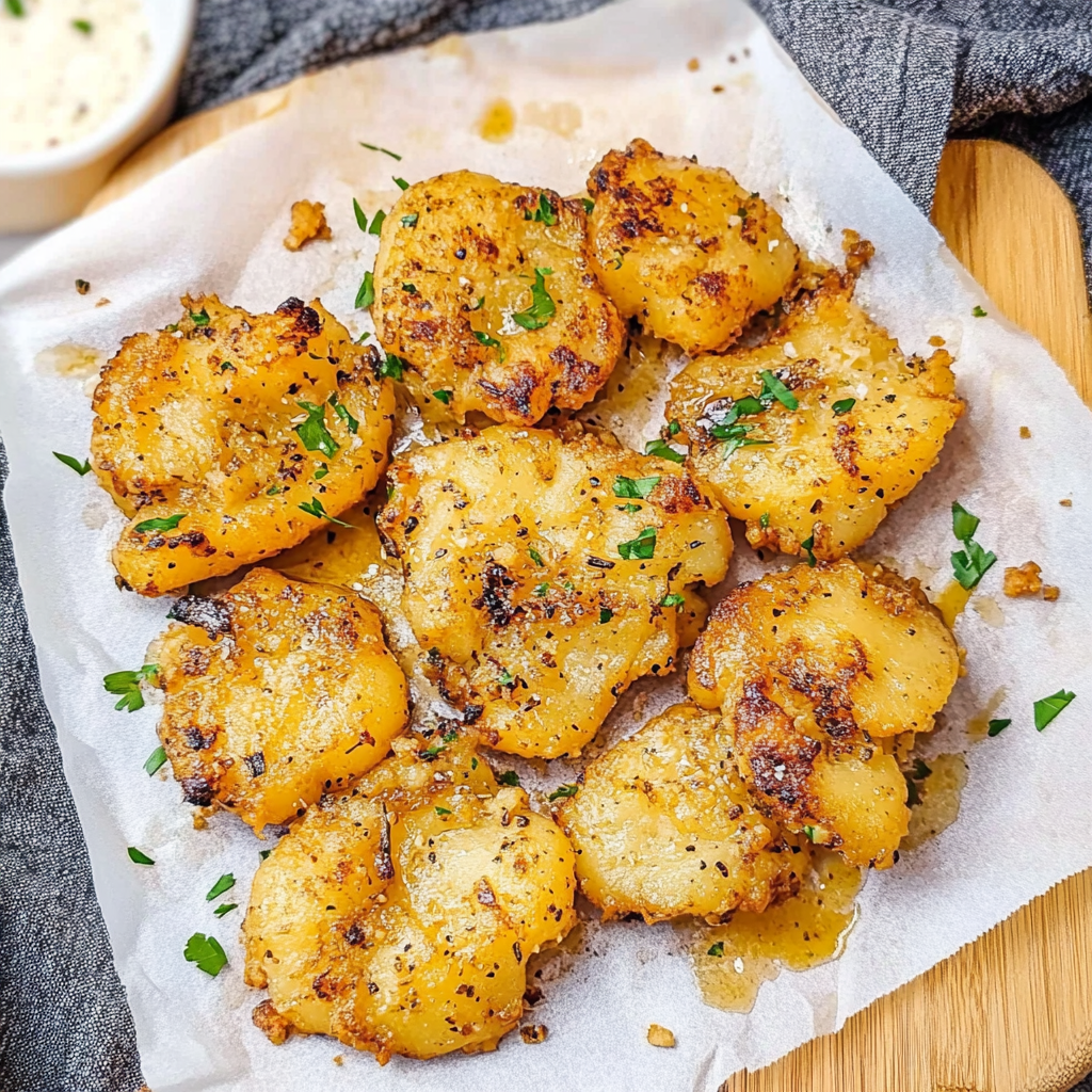 Recipe preparation for Crispy Smashed Potatoes