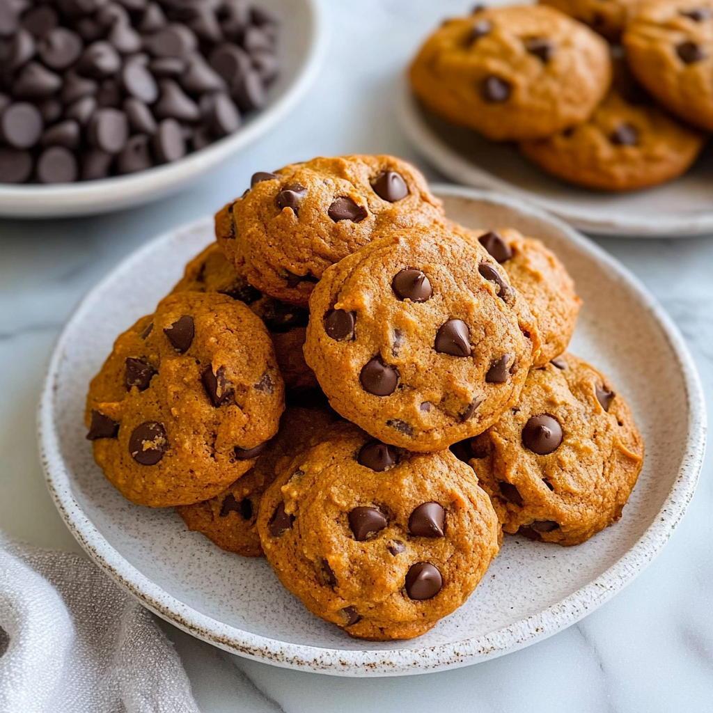 Recipe preparation for Pumpkin Chocolate Chip Cookies