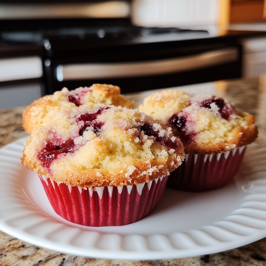 Recipe preparation for Cherry Cobbler Muffins