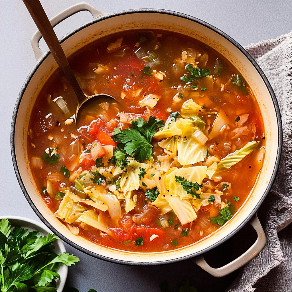 Recipe preparation for Cabbage Soup Recipe