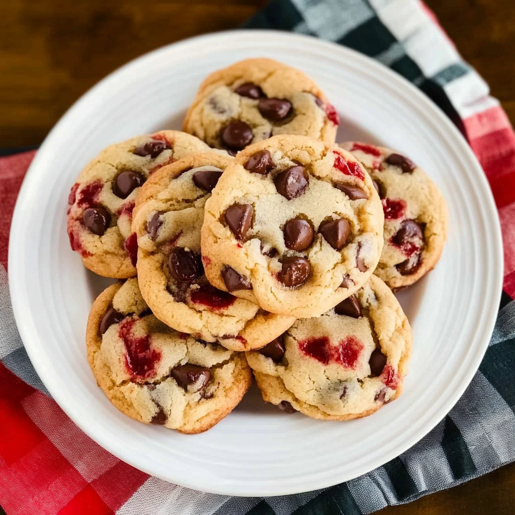 Recipe preparation for Cherry Chip Cookie