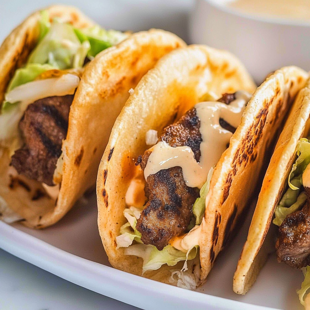Recipe preparation for Smash Burger Tacos