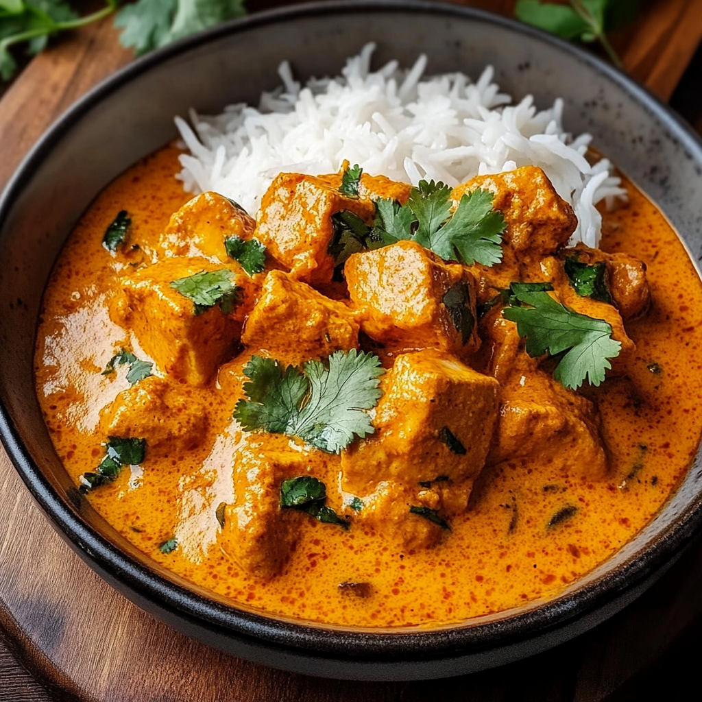 Recipe preparation for Butter Chicken Pumpkin Curry