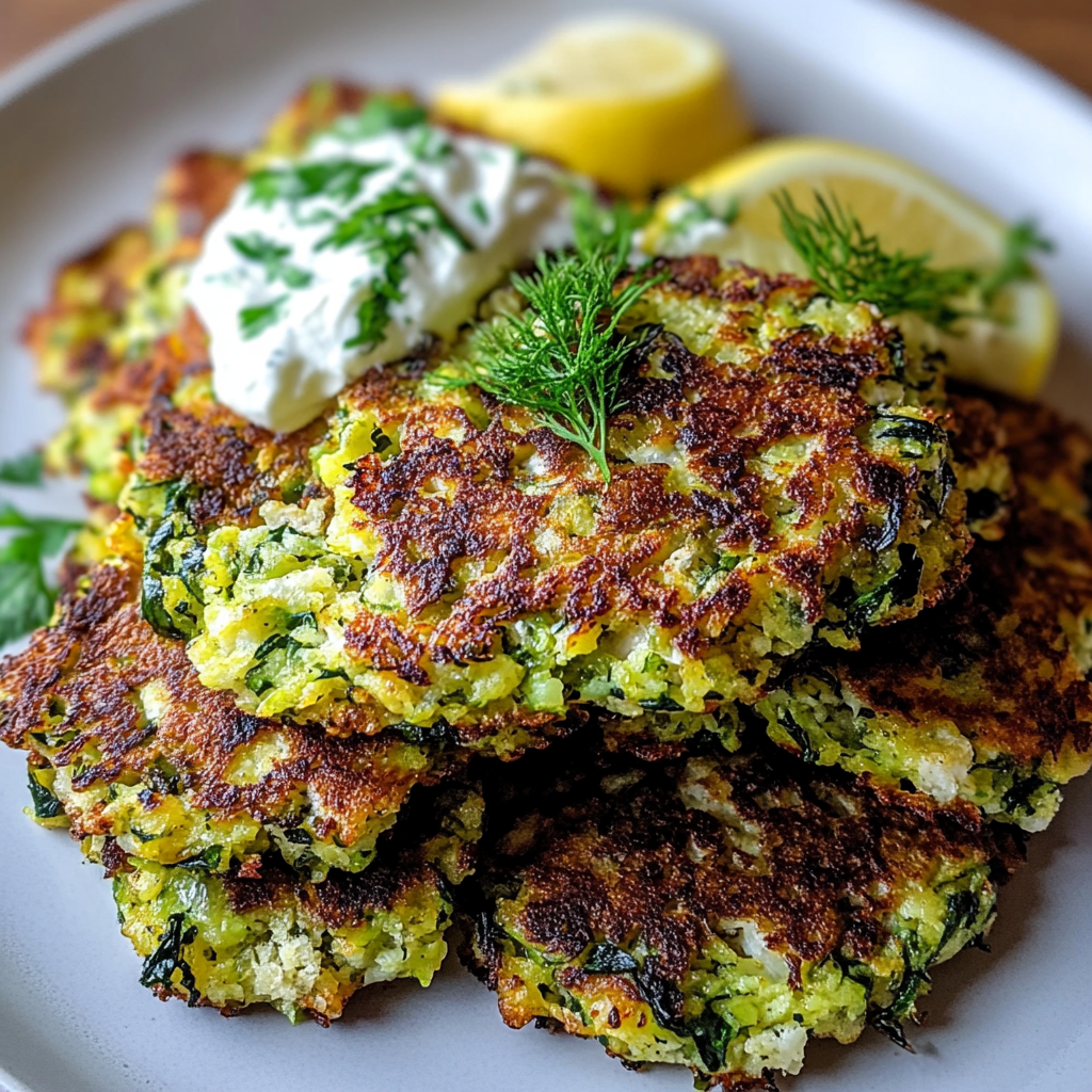 Recipe preparation for Crispy Mediterranean Zucchini Fritters