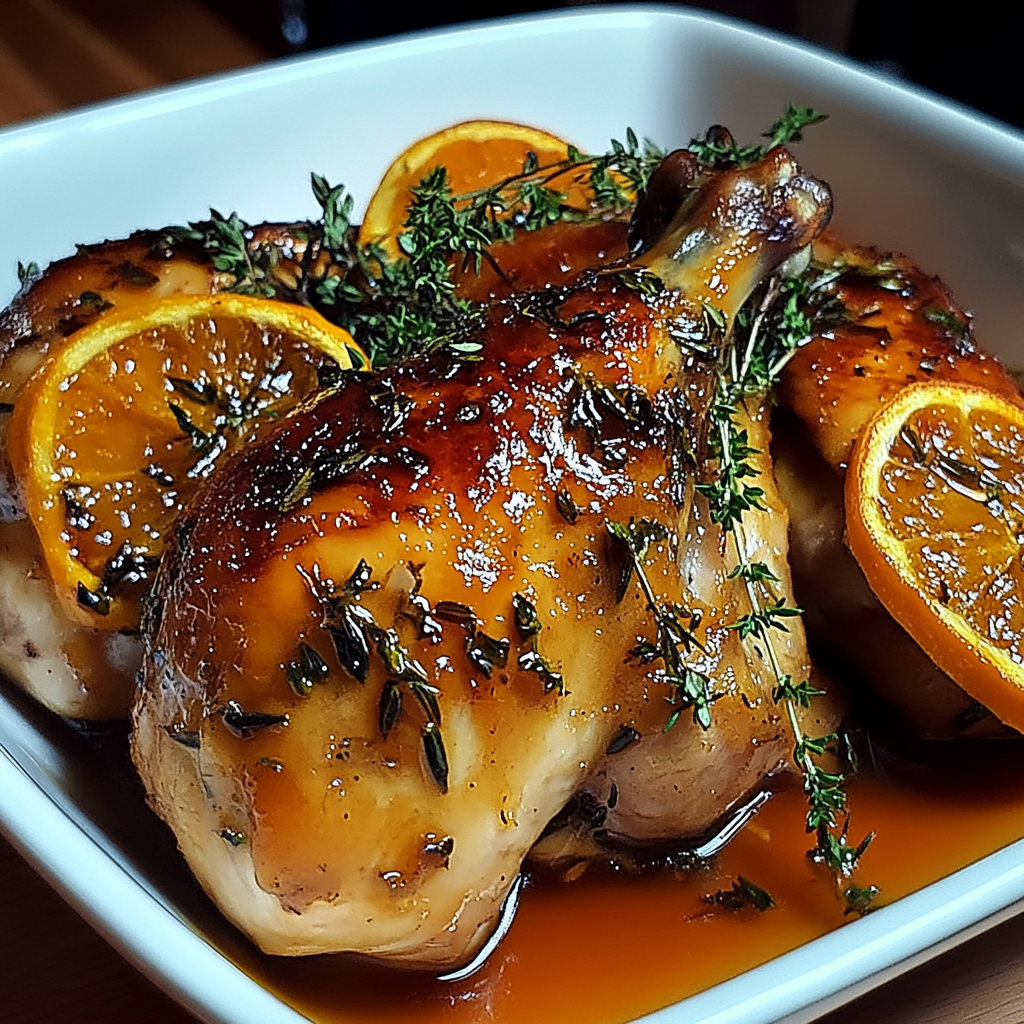 Recipe preparation for Roasted Orange Chicken