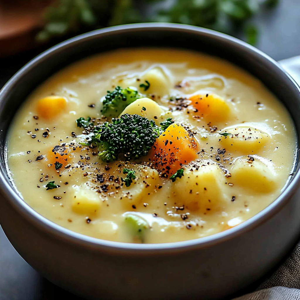 Recipe preparation for Potato Broccoli Cheddar Soup