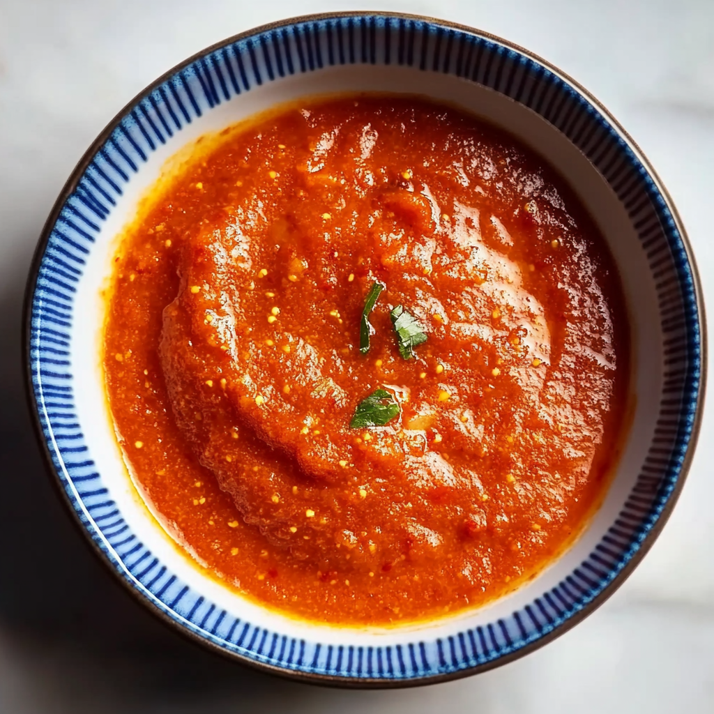 Recipe preparation for Roasted Red Pepper Sauce Recipe