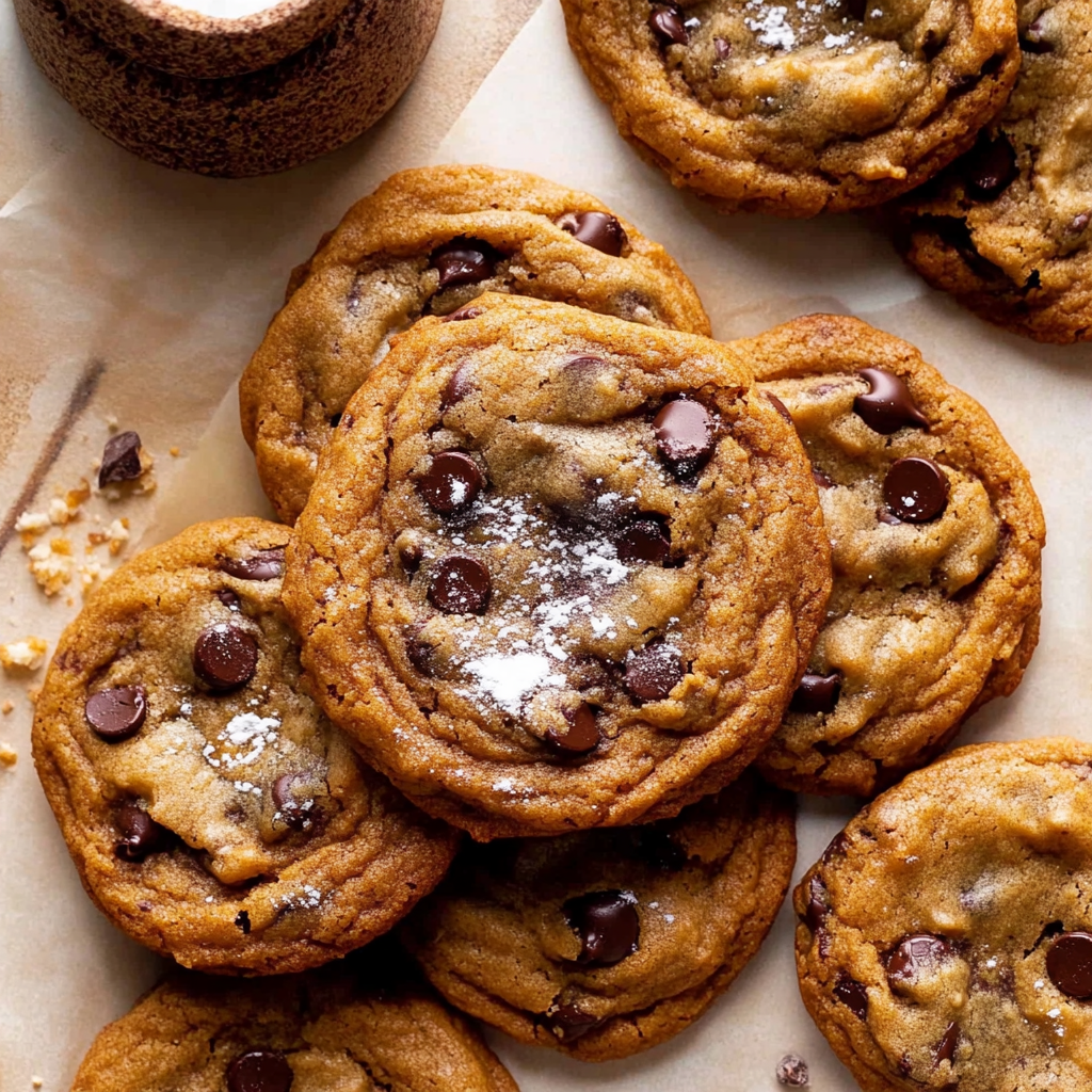 Recipe preparation for Chewy Pumpkin Chocolate Chip Cookies