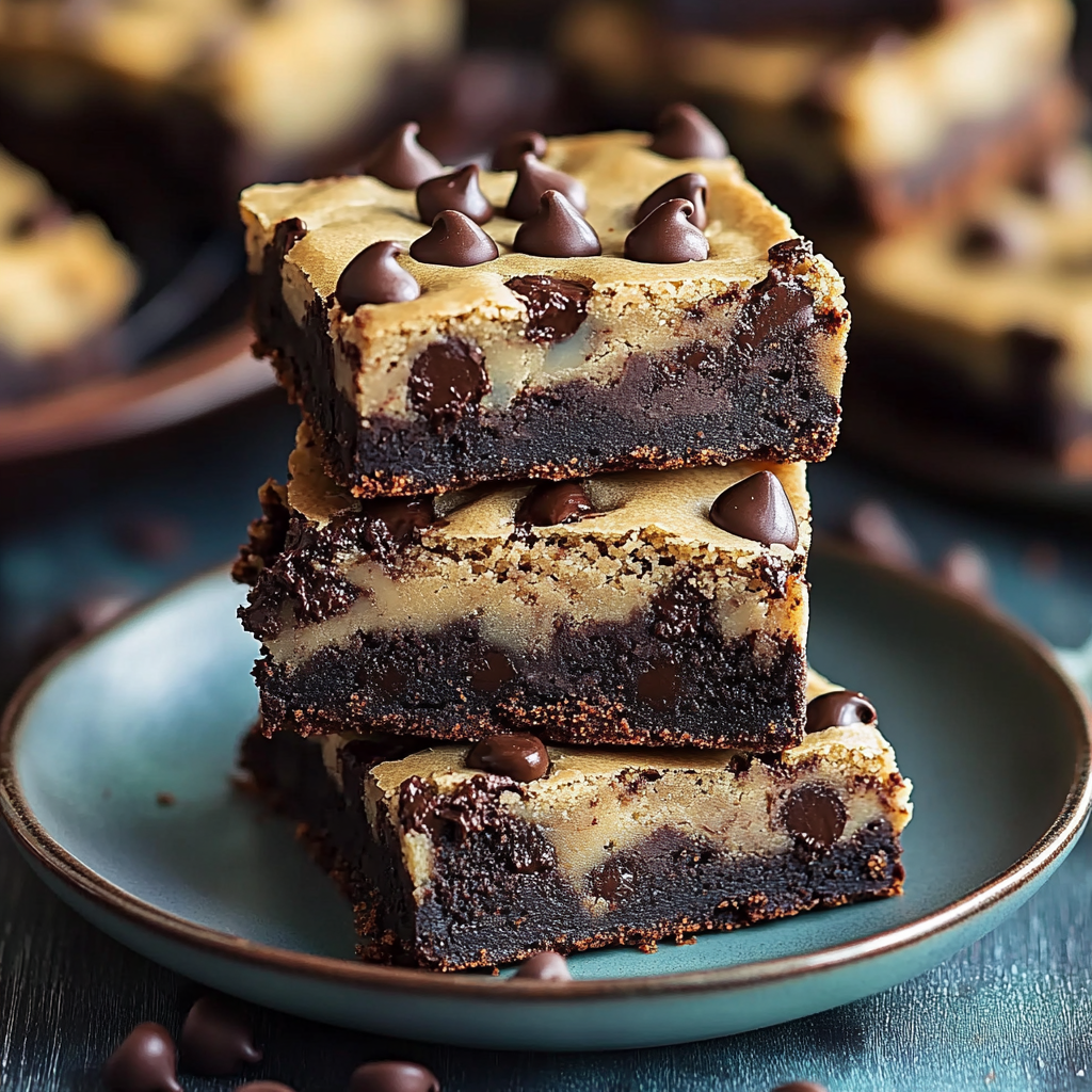 Recipe preparation for Chocolate Chip Cookie Brownies