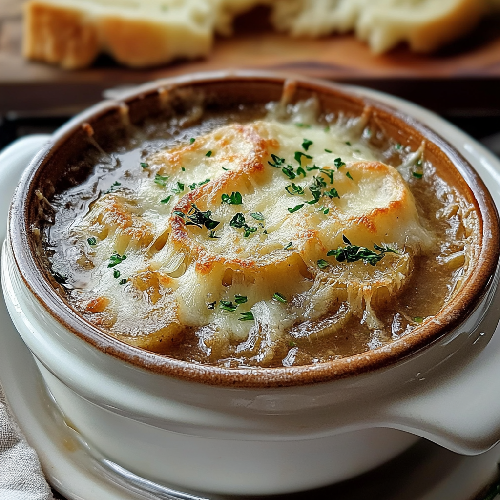 Recipe preparation for French Onion Soup Slow Cooker