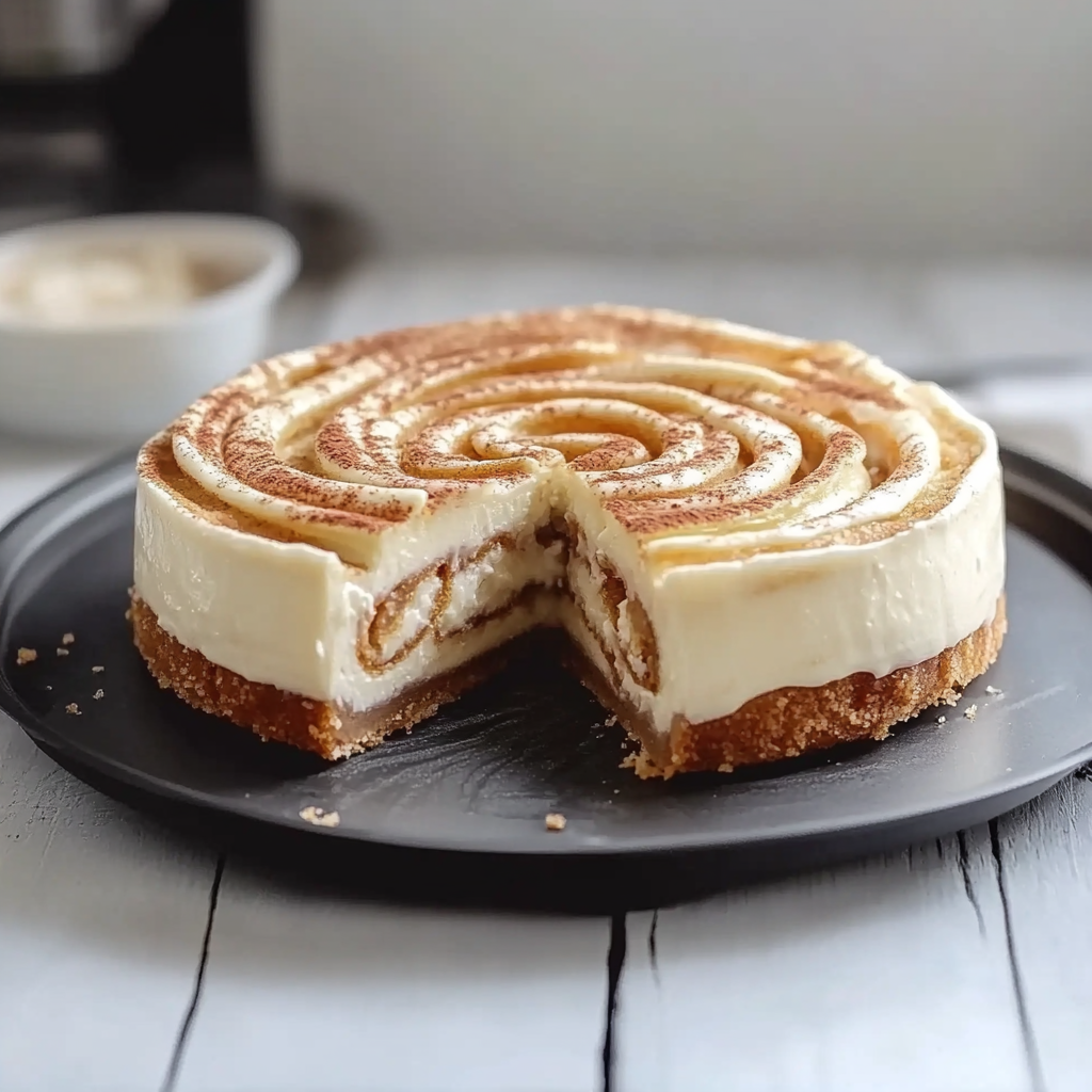 Recipe preparation for Cinnamon Roll Cheesecake