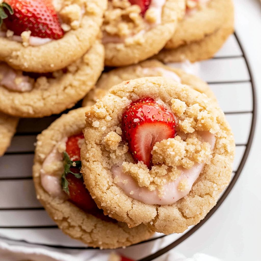 Recipe preparation for Strawberry Shortcake Cookies